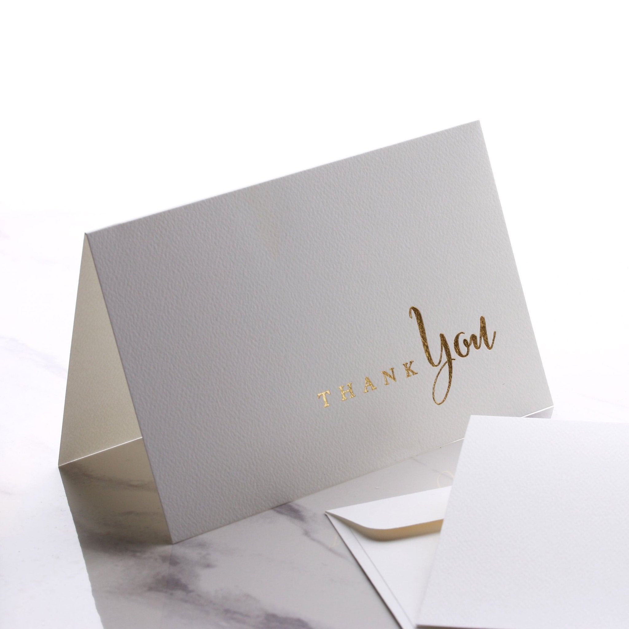 Elegant Thank You Card Gold Foil Letterpressed - XOXOKristen