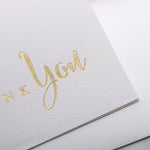 Elegant Thank You Card Gold Foil Letterpressed - XOXOKristen