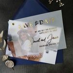 Elegant Wedding Save the Date Cards with Photo - XOXOKristen