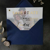 Elegant Wedding Save the Date Cards with Photo - XOXOKristen