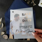 Elegant Wedding Save the Date Cards with Photo - XOXOKristen