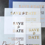 Elegant Wedding Vellum Save the Date Cards - XOXOKristen
