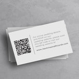 Elegant Wedding Website Card with QR Code - XOXOKristen