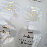 Eyelash Artist Custom Clear Lash Logo Sticker - XOXOKristen