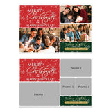 Family Photo Collage Merry Christmas & Happy New Year Greeting Card - XOXOKristen