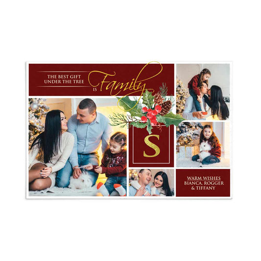 Family Photo Collage Warm Wishes Christmas Greeting Card - XOXOKristen