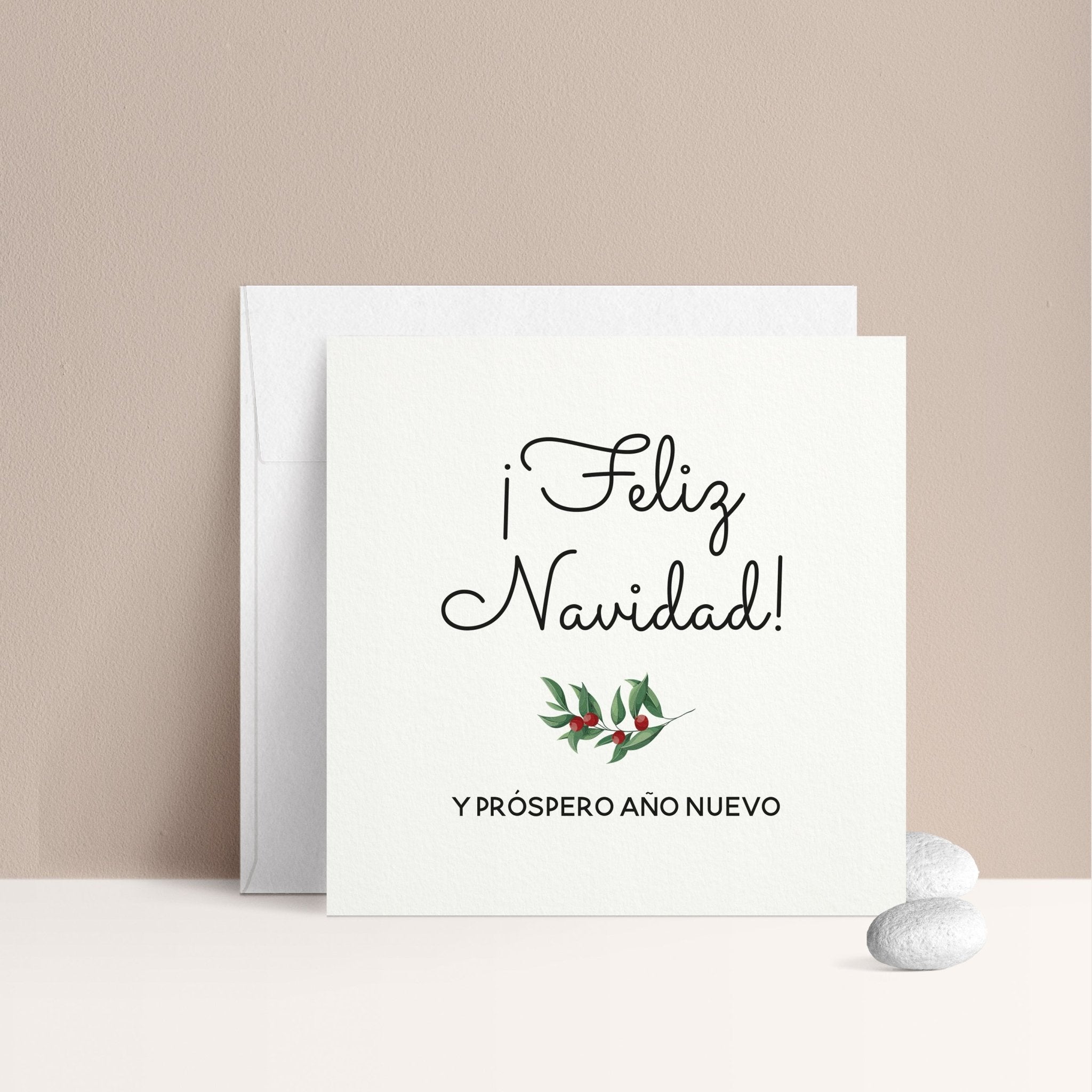 Feliz Navidad Card with Christmas Berries - XOXOKristen