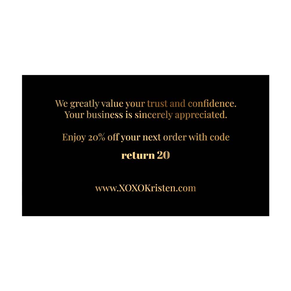 Floral Thank you Business Card - XOXOKristen