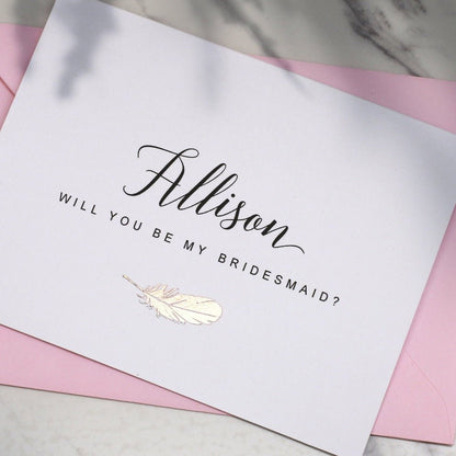 Foiled Feather Card - XOXOKristen