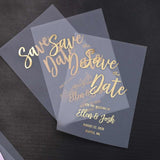 Foiled Save the Date Cards on Vellum - XOXOKristen
