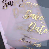 Foiled Save the Date Cards on Vellum - XOXOKristen