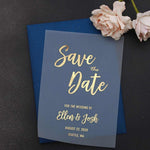 Foiled Save the Date Cards on Vellum - XOXOKristen
