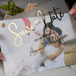 Foiled Vellum Save the Date with Picture - XOXOKristen
