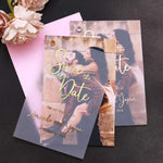 Foiled Vellum Save the Date with Picture - XOXOKristen