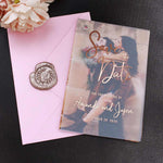 Foiled Vellum Save the Date with Picture - XOXOKristen