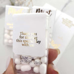 Foiled Wedding Mint to be Favor Stickers - XOXOKristen