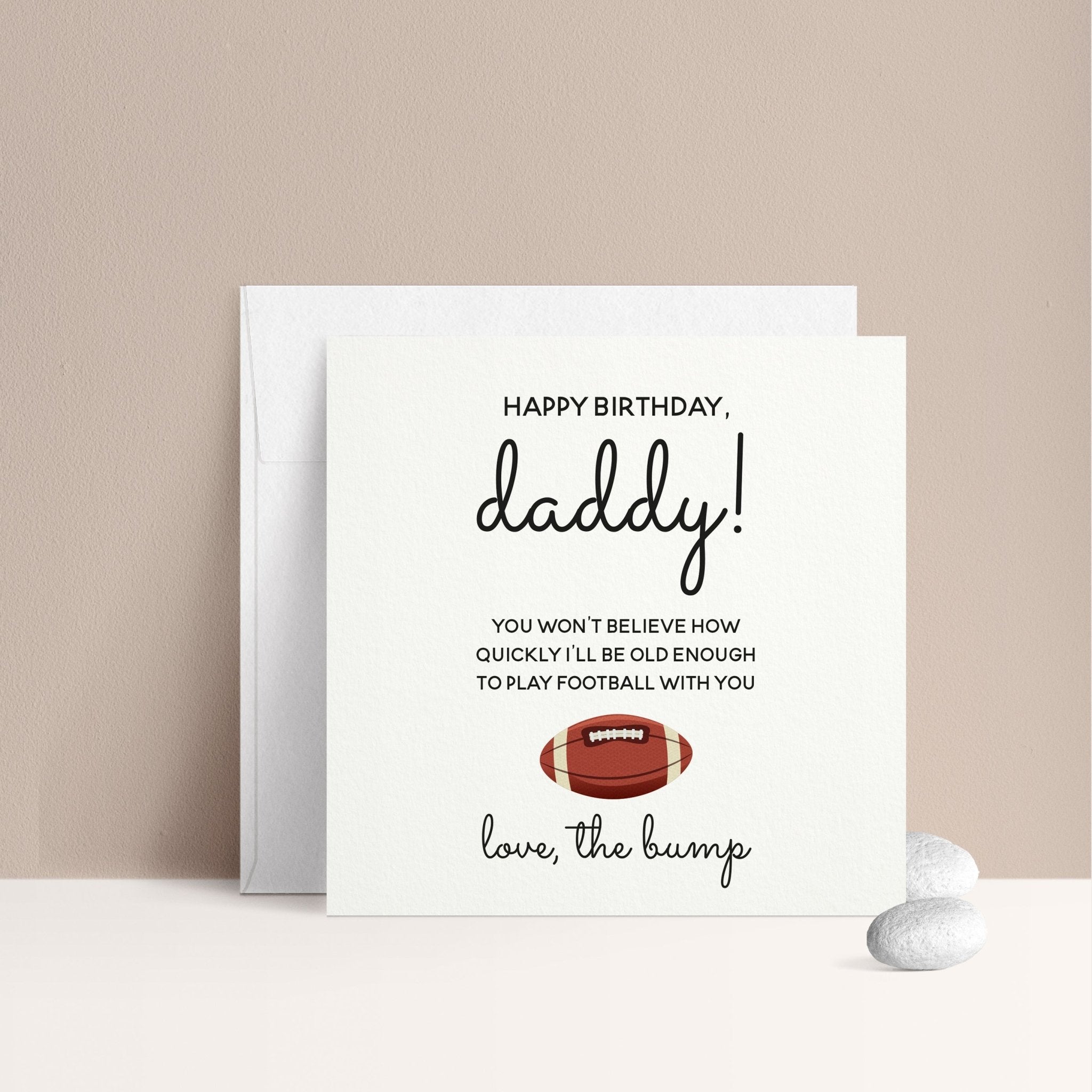 Football Birthday Card to Dad from the Bump - XOXOKristen