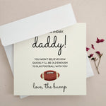 Football Birthday Card to Dad from the Bump - XOXOKristen