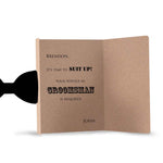 Free Food & Drinks Groomsman Proposal Card with Magnetic Clip Bow Tie - XOXOKristen