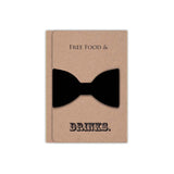 Free Food & Drinks Groomsman Proposal Card with Magnetic Clip Bow Tie - XOXOKristen