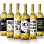 Funny Thirty Birthday Wine Labels - XOXOKristen