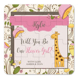 Giraffe Puzzle Will you be our Flower Girl Puzzle Proposal - XOXOKristen