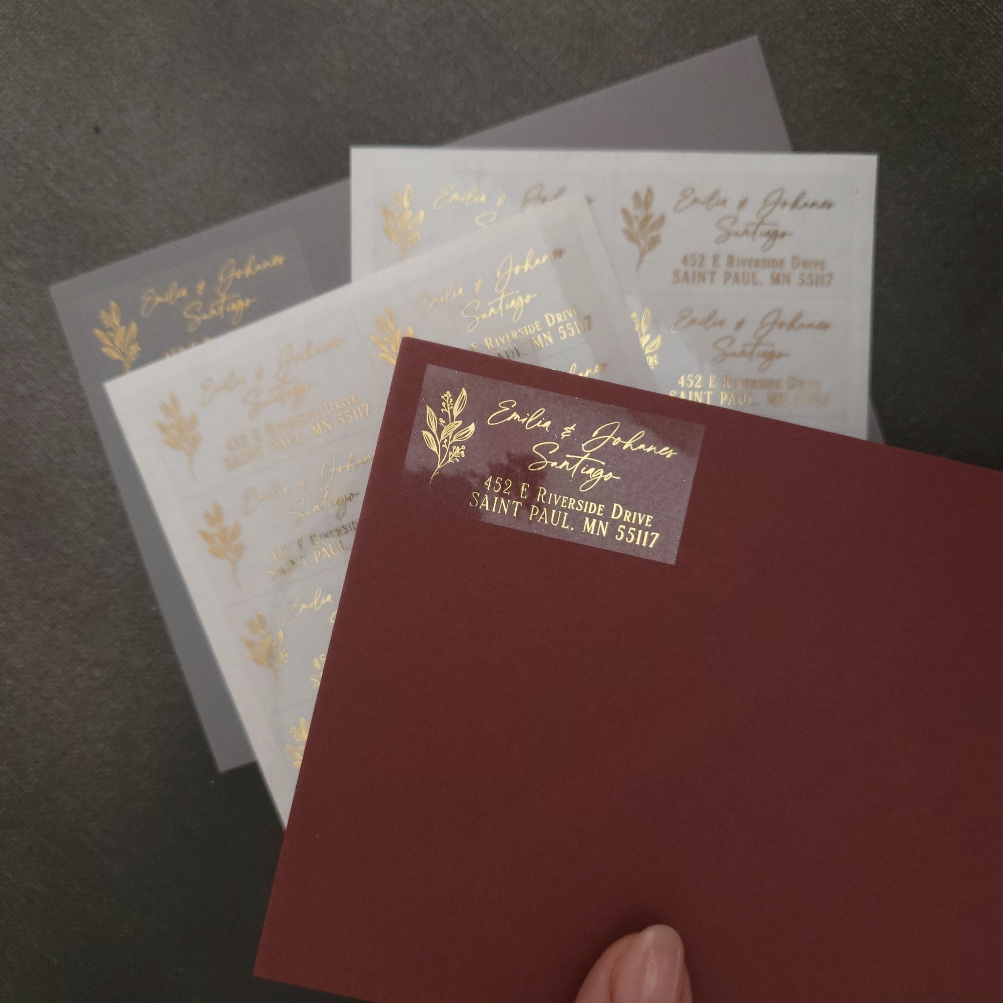 Gold Floral Return Address Label Stickers - XOXOKristen