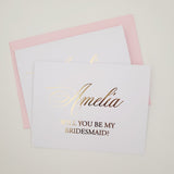 Gold Foil Will you be my Bridesmaid Proposal Card - XOXOKristen