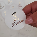 Gold Foiled Her Favorites and His Favorites Labels - XOXOKristen