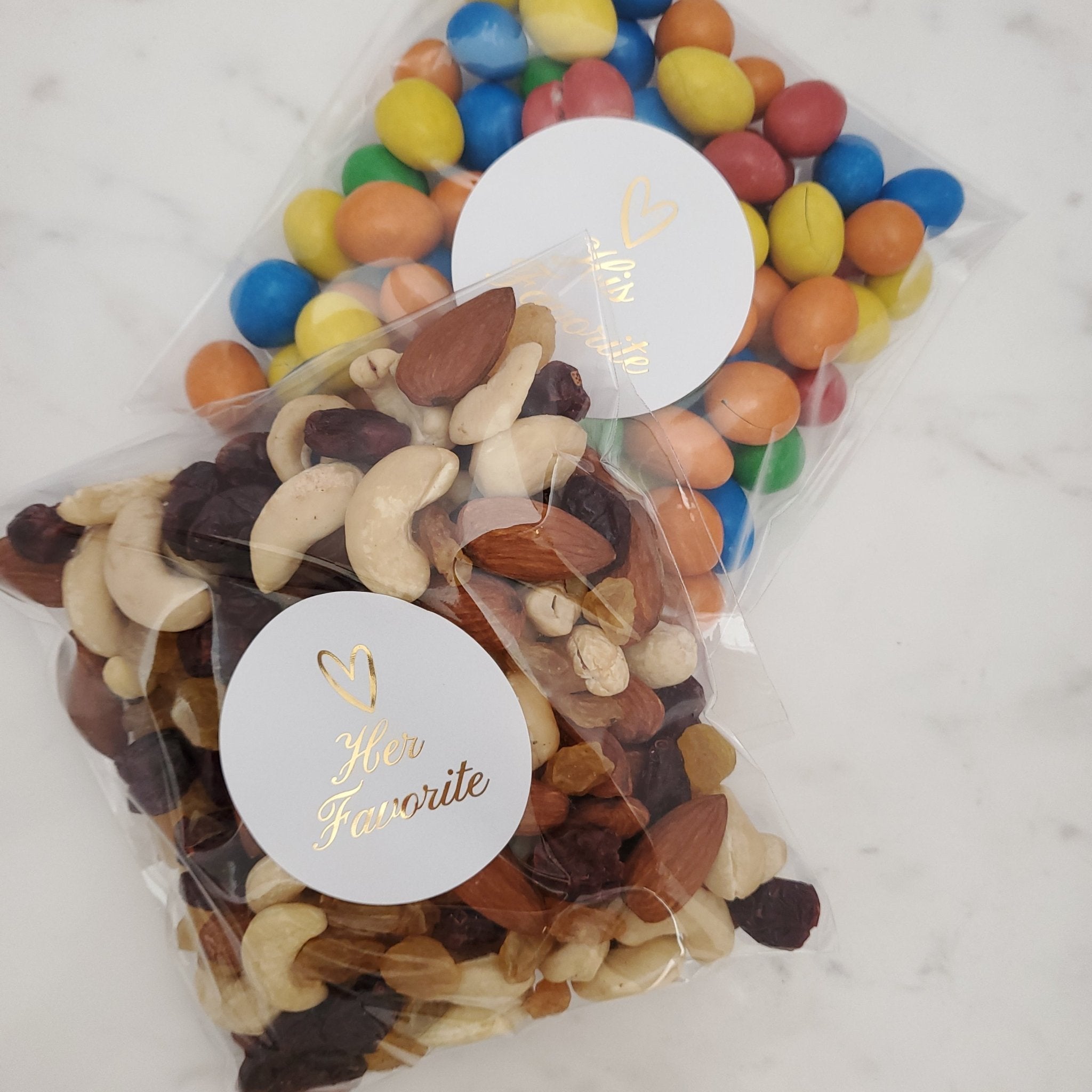 Gold Foiled Her Favorites and His Favorites Labels - XOXOKristen