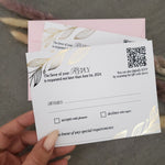 Gold Foiled RSVP Cards with QR Code - XOXOKristen