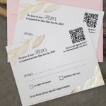Gold Foiled RSVP Cards with QR Code - XOXOKristen