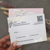 Gold Foiled RSVP Cards with QR Code - XOXOKristen