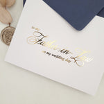 Gold Foiled To my Father - in - law on my Wedding Day Note Card - XOXOKristen