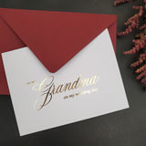 Gold Foiled To my Grandma on my Wedding Day Note Card - XOXOKristen