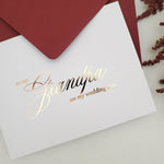 Gold Foiled To my Grandpa on my Wedding Day Note Card - XOXOKristen