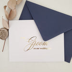 Gold Foiled To my Groom on my Wedding Day Note Card - XOXOKristen