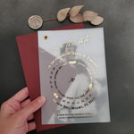 Gold Foiled Vellum Save the Date Card with Custom Photo & Calendar - XOXOKristen