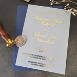 Gold Foiled Vellum Wedding Invitations - XOXOKristen