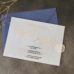 Gold Foiled Vellum Wedding Invitations - XOXOKristen