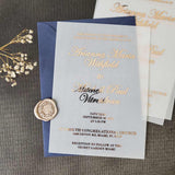 Gold Foiled Vellum Wedding Invitations - XOXOKristen