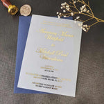Gold Foiled Vellum Wedding Invitations - XOXOKristen