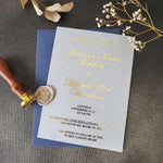 Gold Foiled Vellum Wedding Invitations - XOXOKristen