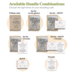 Gold Foiled Vellum Wedding Invitations with RSVP Cards - XOXOKristen