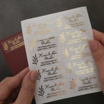 Gold Return Address Label Stickers with Leaf - XOXOKristen