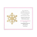 Gold Snowflake Winter Onederland First Birthday Invitation - XOXOKristen