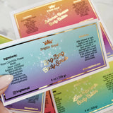 Gradient Gold Foiled Custom Labels - XOXOKristen