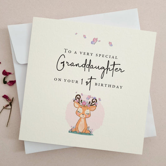 Granddaughter First Birthday Card - XOXOKristen