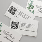 Greenery Wedding QR Website Card - XOXOKristen