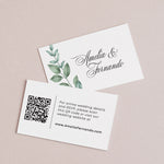 Greenery Wedding QR Website Card - XOXOKristen